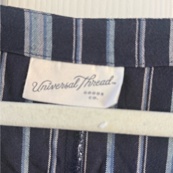 Universal Thread Navy Striped Button-Down Top - Picture 3 of 4